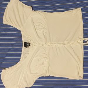 Corset top, white, NWOT, soft fabric, XL